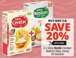 Checkers Nestlé Cerelac/ Nestum Baby Cereal All Variants offer