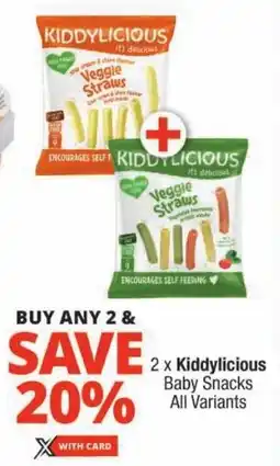 Checkers Kiddylicious Baby Snacks All Variants offer