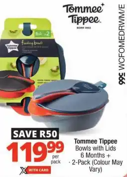 Checkers Tommee Tippee Bowls with Lids 6 Months+ offer