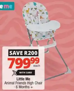 Checkers Little Me Animal Friends High Chair offer