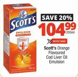 Checkers Scott's Orange Flavoured Cod Liver Oil Emulsion offer