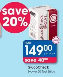 Clicks GlucoCheck Evolve Test Strips offer