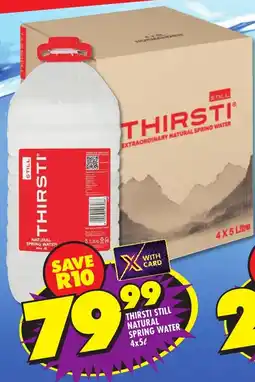 Shoprite Thirsti still natural spring water offer