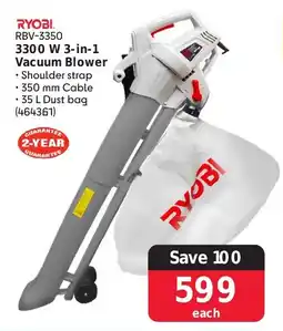 Makro Ryobi 3300W 3-in-1 Vacuum Blower offer