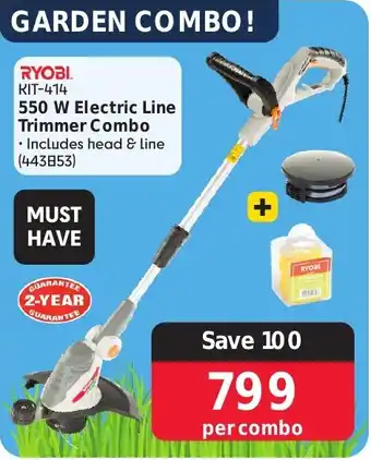 Ryobi 550 W Electric Line Trimmer Combo