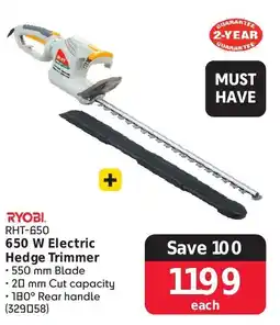 Makro Ryobi 650 W Electric Hedge Trimmer offer
