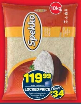 Pick n Pay Spekko Long Grain Parboiled Rice 10kg offer