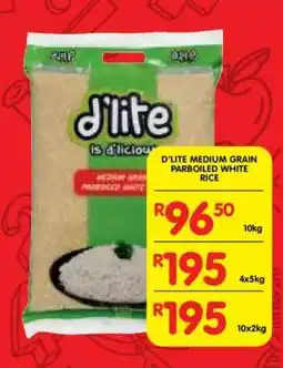 Shoprite D'LITE MEDIUM GRAIN PARBOILED WHITE RICE offer