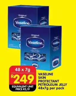 Shoprite VASELINE SKIN PROTECTANT PETROLEUM JELLY 48x7g per pack offer