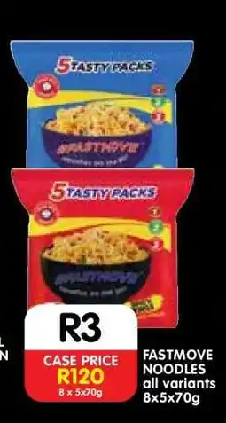 Shoprite FASTMOVE NOODLES all variants 8x5x70g offer