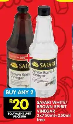 Shoprite SAFARI WHITE/BROWN SPIRIT VINEGAR offer