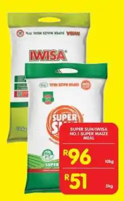Shoprite SUPER SUN/IWISA NO.1 SUPER MAIZE MEAL offer