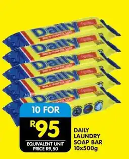 Shoprite DAILY LAUNDRY SOAP BAR 10x500g offer