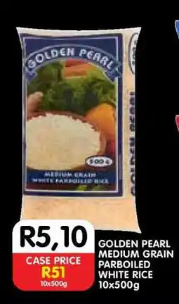 Shoprite GOLDEN PEARL MEDIUM GRAIN PARBOILED WHITE RICE 10x500g offer