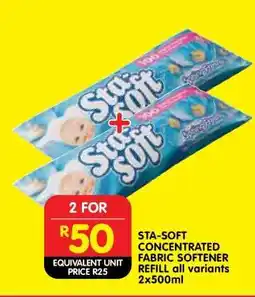 Shoprite STA-SOFT CONCENTRATED FABRIC SOFTENER REFILL offer