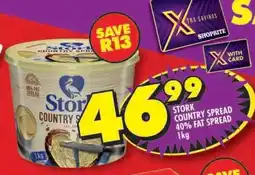 Shoprite STORK COUNTRY SPREAD 40% FAT SPREAD 1kg offer