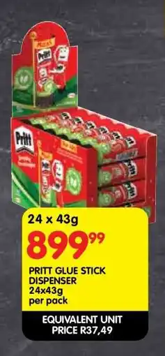 Shoprite PRITT GLUE STICK DISPENSER offer