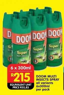 Shoprite DOOM MULTI INSECTS SPRAY offer