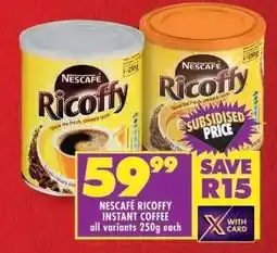 Shoprite NESCAFÉ Ricoffy Instant Coffee offer
