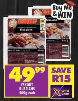 Shoprite ESKORT RUSSIANS 500g each offer