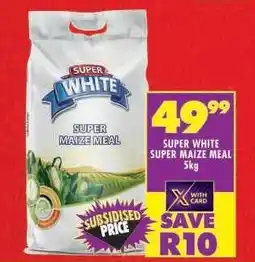 Shoprite SUPER WHITE SUPER MAIZE MEAL 5kg offer