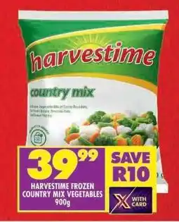 Shoprite HARVESTIME FROZEN COUNTRY MIX VEGETABLES 900g offer