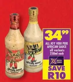 Shoprite ALL JOY VERI PERI AFRICAN SAUCE offer