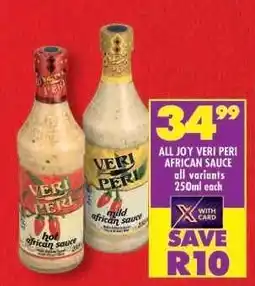 Shoprite ALL JOY VERI PERI AFRICAN SAUCE offer