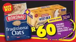 Shoprite Bokomo Weet-Bix Cereal 450g + Traditional Oats 1kg offer