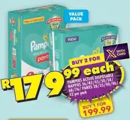 Shoprite Pampers Active Disposable Nappies offer