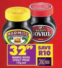 Shoprite MARMITE/BOVRIL EXTRACT SPREAD 125g offer