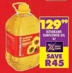Shoprite RITEBRAND SUNFLOWER OIL 4ℓ offer