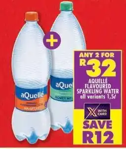 Shoprite aQuellé Flavoured Sparkling Water offer