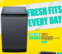 OK Furniture DEFY Grey Top-Loader Washing Machine offer