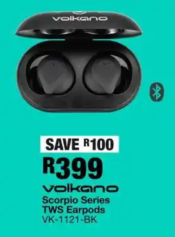 OK Furniture Volkano Scorpio Series TWS Earpods VK-1121-BK offer