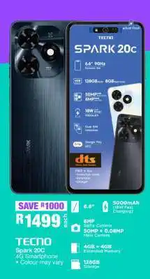 OK Furniture TECNO Spark 20c 4G Smartphone offer