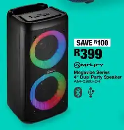 OK Furniture Amplify Megavibe Series 4 Dual Party Speaker AM-3900-D4 offer