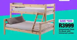 OK Furniture Homestead Clear Tri-bunk with Universal Ladder offer