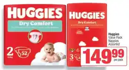 Spar Huggies Value Pack Nappies Assorted offer