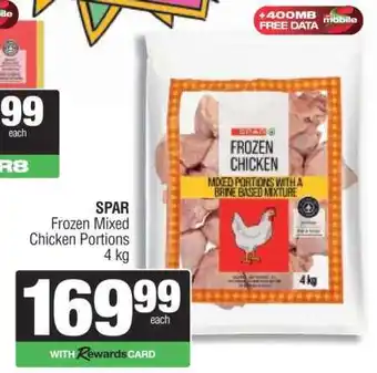SPAR Frozen Mixed Chicken Portions 4 kg
