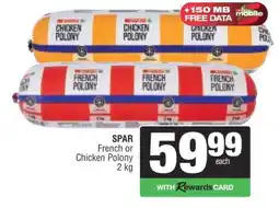 Spar SPAR French or Chicken Polony offer