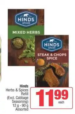 Spar Hinds Herbs & Spices Refill offer