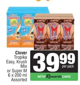 Spar Clover Tropika Easy, Krush Mix or Super M offer