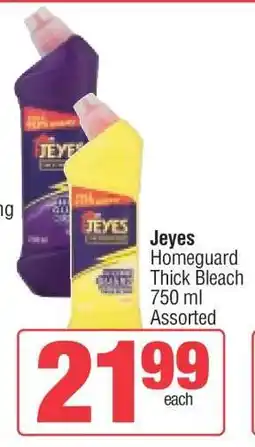 Spar Jeyes Homeguard Thick Bleach offer
