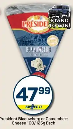 Pick n Pay President Blaauwberg or Camembert Cheese 100/125g Each offer