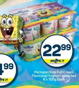 Pick n Pay Parmalat Kids Full Cream Flavoured Yoghurt Assorted 6 x 100g Each offer