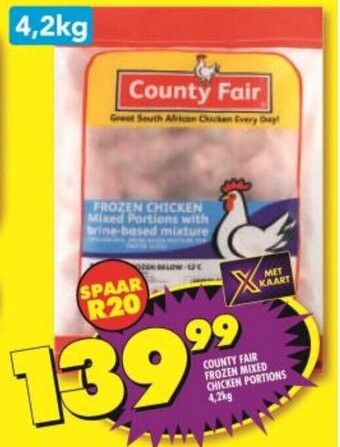 Shoprite County Fair Frozen Mixed Chicken Portions 4.2kg offer