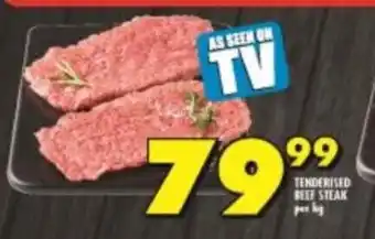 Shoprite Tenderized Beef Steak per kg offer
