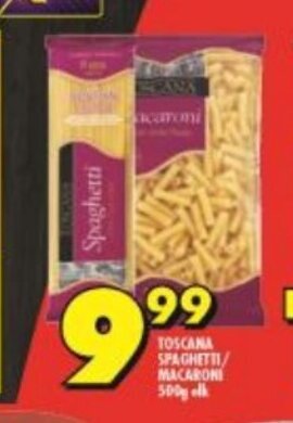 Shoprite Toscana Spaghetti / Macaroni 500g offer