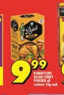 Shoprite Robertsons Rajah Curry Powder All Variants 50g each offer